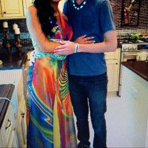 Multicolor prom dress
